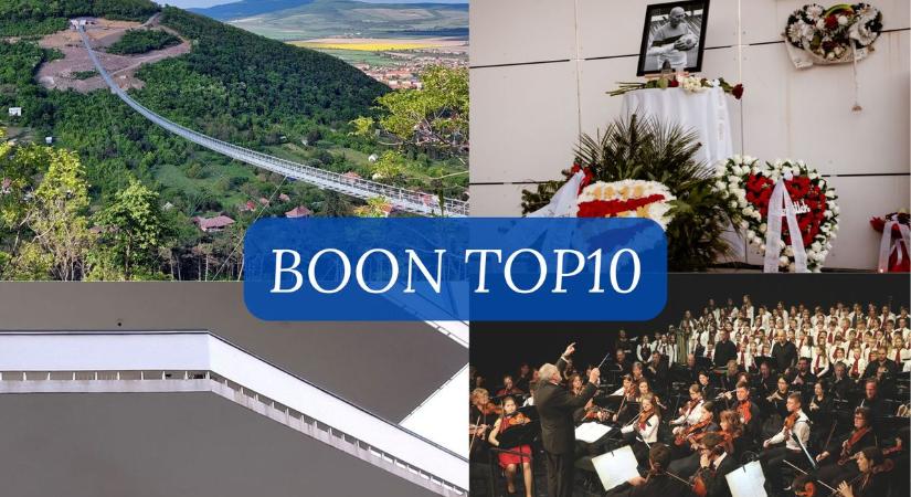 BOON TOP10: Sátoraljaújhelyi függőhíd, Fazekas-gála, Avas kilátó hibák, búcsú Tatár Györgytől