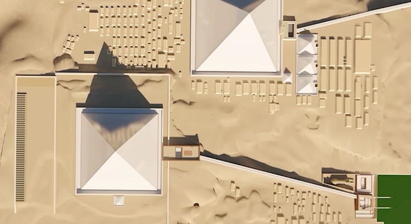 Hihetetlenül néztek ki az egyiptomi piramisok építésük idején, videón idézték fel a több ezer éves pillanatokat